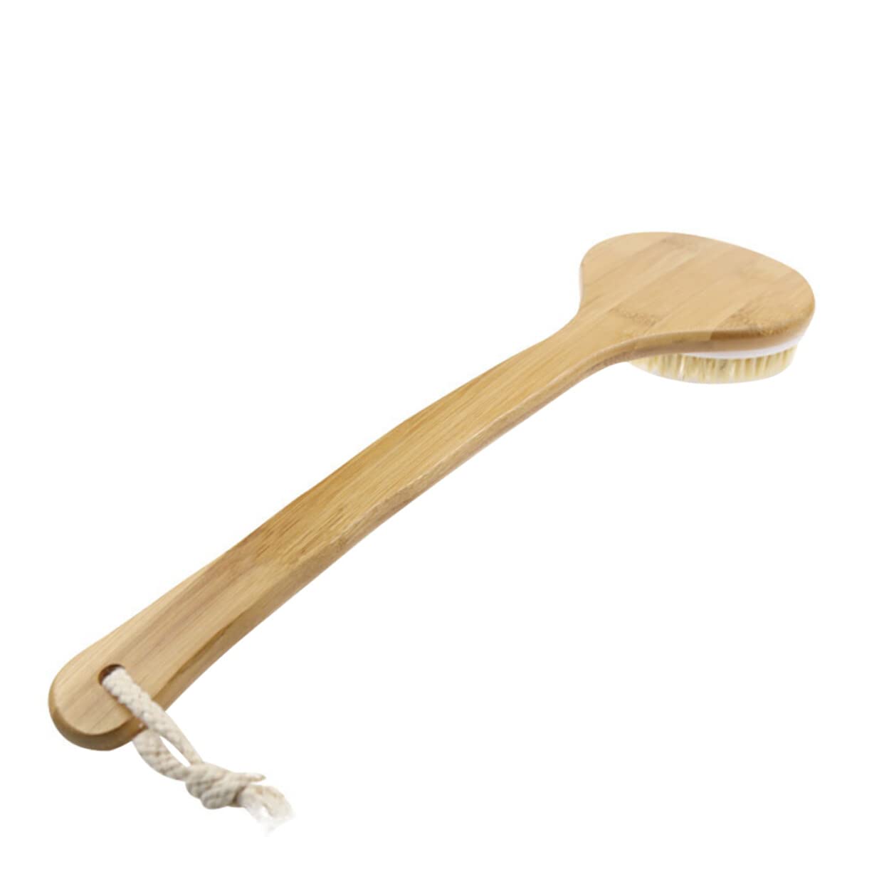 Healeved Smooth Skin Bath Exfoliating Brush with Long Bamboo Handle - Exfoliating & Massage Body Brush for Shower & Spa - Perfect for Dry Brushing, Back Scrubbing & Relaxing Skin Care Routine