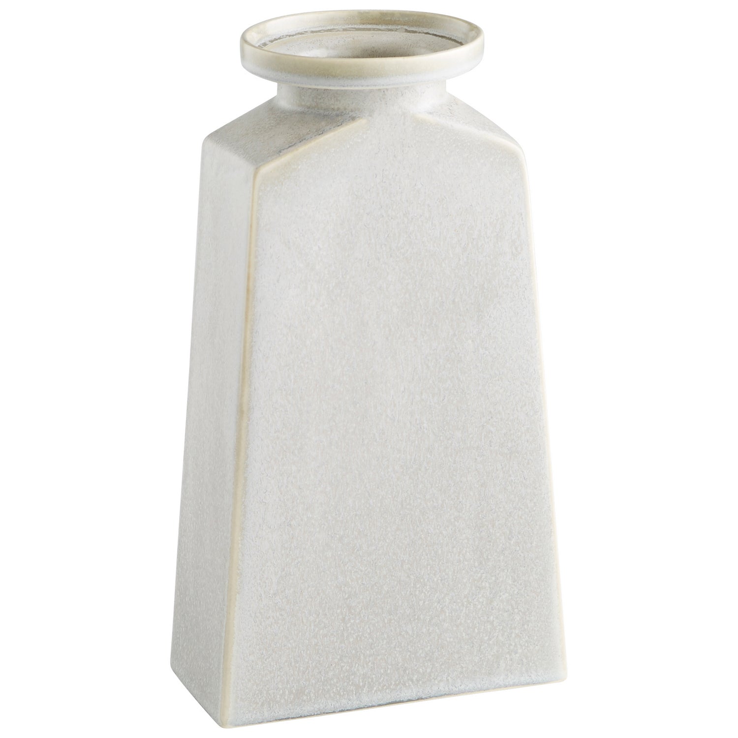 Cyan Design 10918 Santorini Vase - Small Oyster Silver Ceramic Vase for Home Decor, Wedding Centerpiece & Tabletop Display