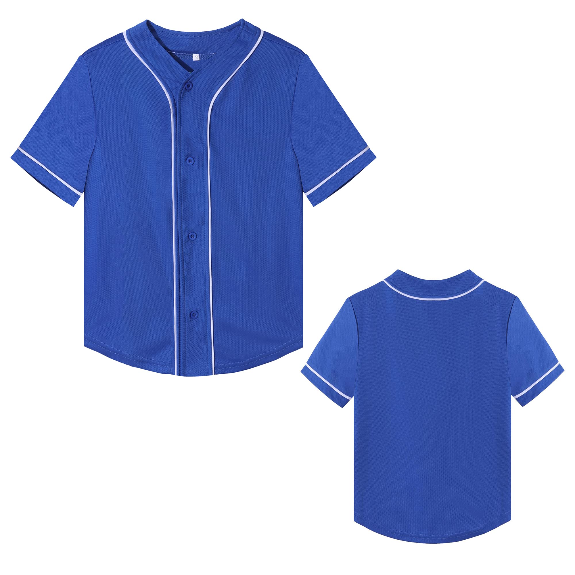 Trendy Kids Baseball Jersey Button-Up T-Shirt - Boys & Girls Short Sleeve Hip Hop Tee in Black & White | Perfect for Baseball Games, Streetwear Fashion & Casual Outfits