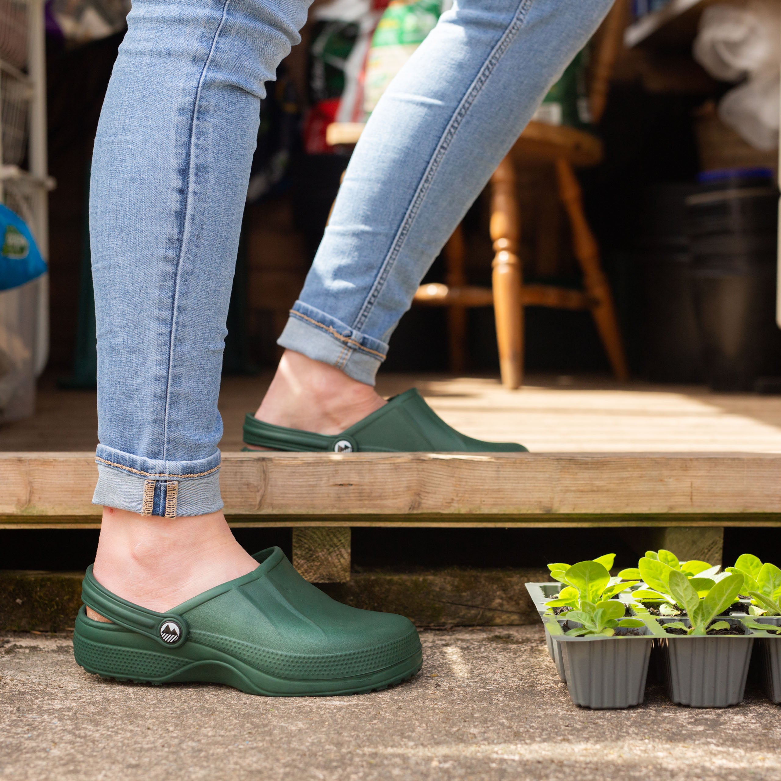 Women's Classic Allonby Garden Clogs - Wide Fit Comfortable Slip-On Shoes for Gardening, Outdoor & Indoor Use
