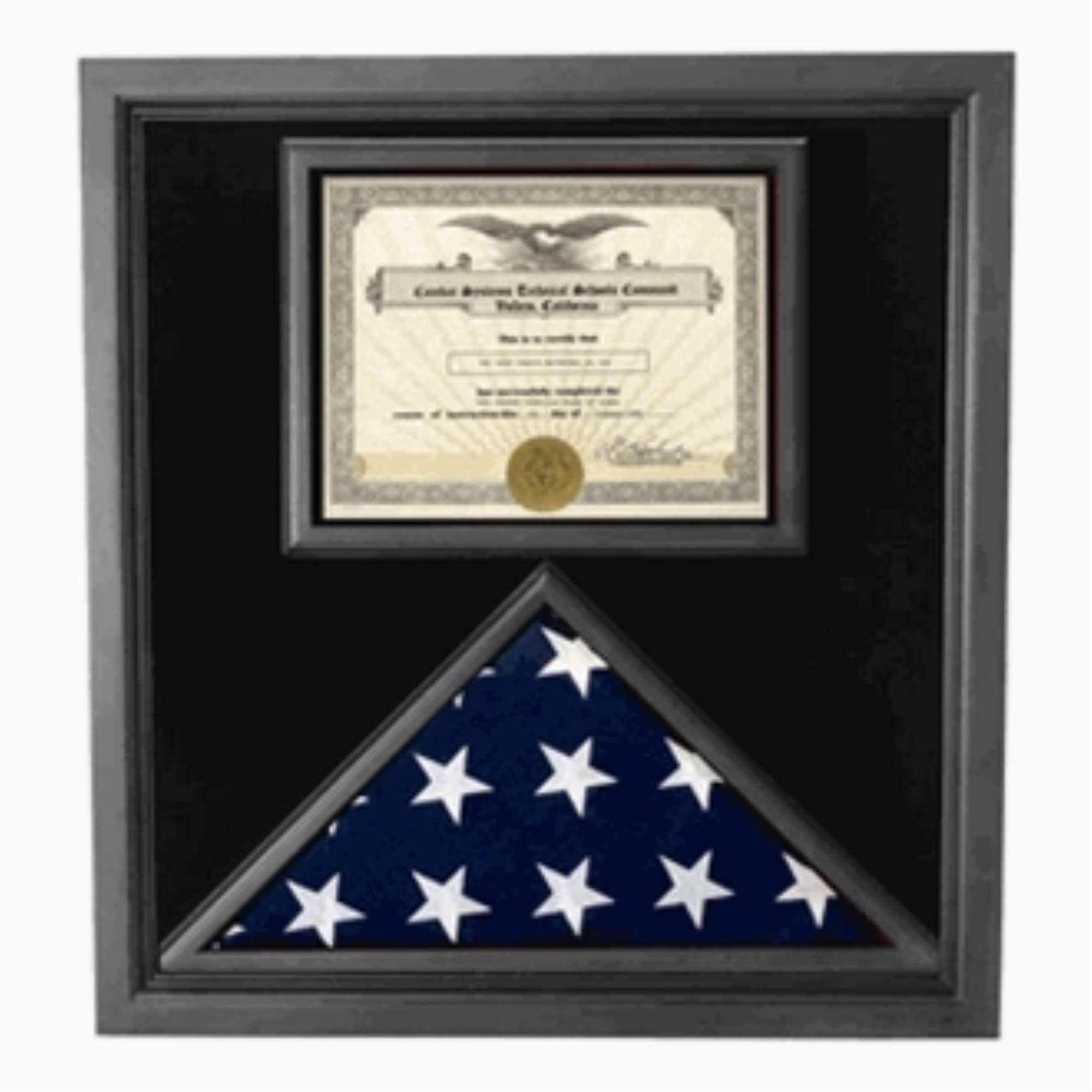 Premium Flag & Badge Display Cases - Wall Mounted Photo Frames for Collectors | Perfect for Military Memorabilia, Sports Awards & Home Decor