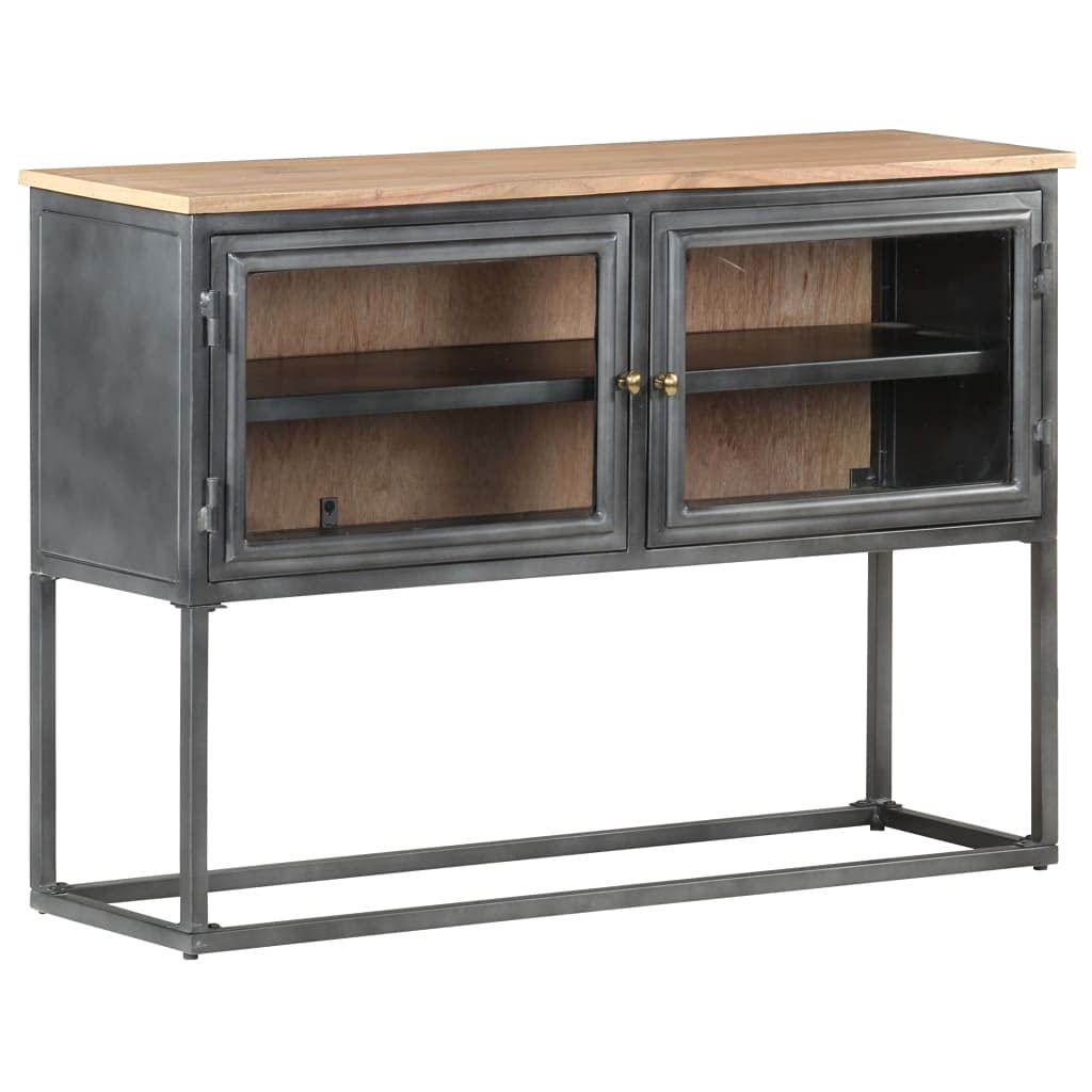 Modern Storage Sideboard Buffet Table - Adjustable Shelves, Steel Frame Cabinet for Dining Room, Living Room & Kitchen - 23.6