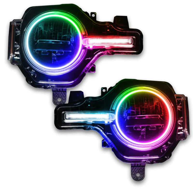 Ford Bronco Multicolor LED Flow Headlights - Compatible with 2021-2024 Models | Off-Road & Night Driving Upgrade