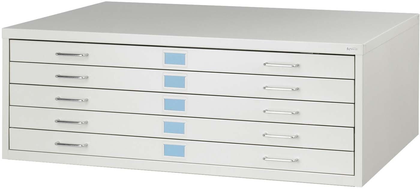 Facil Steel Flat File Medium Light Gray [4972LG] - Durable Office File Organizer for Documents, Folders & Papers - Perfect for Home, Office & School Organization