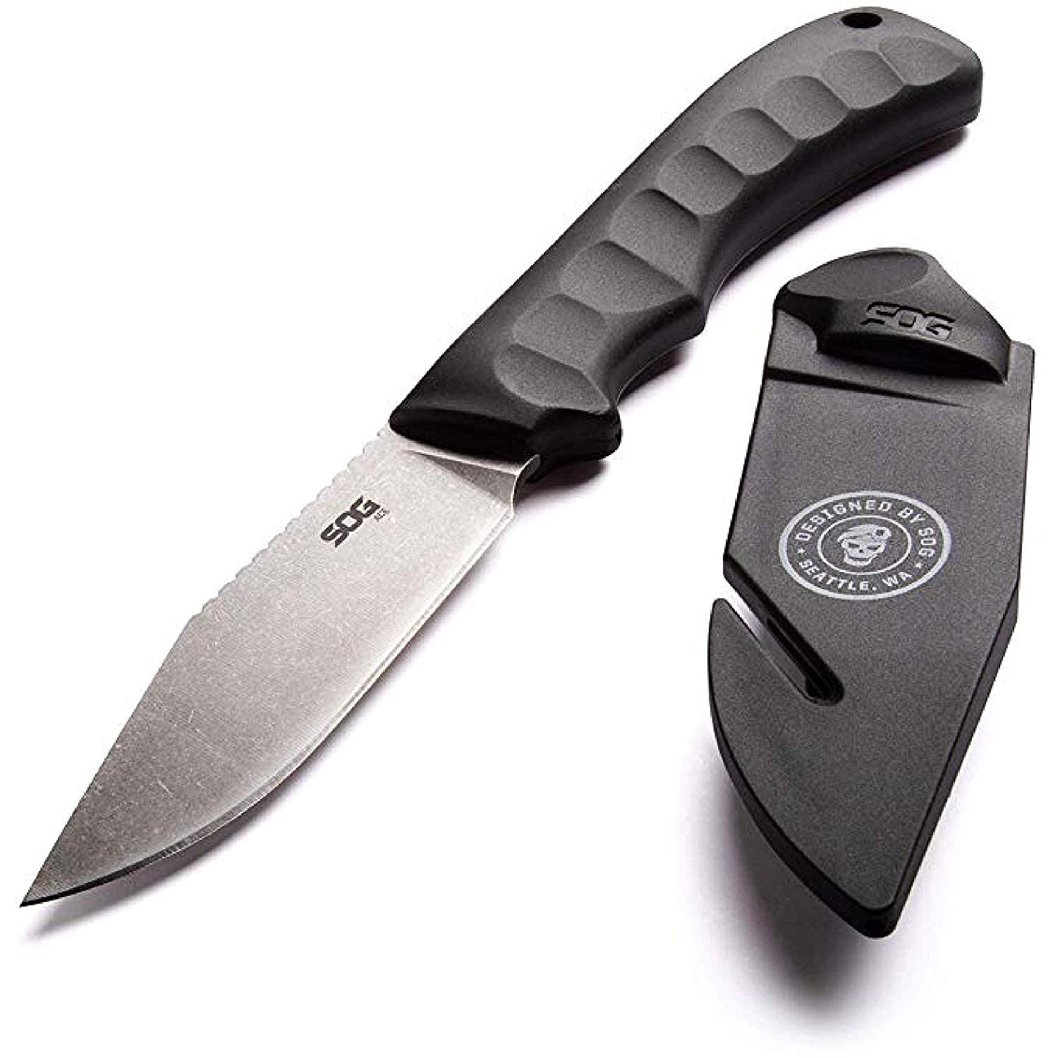 SOG Fixed Blade Knife with Sheath - 3.8 Inch Full Tang Survival Knife for Hunting, Camping & Outdoor Adventures | Durable Field Knife for Bushcraft, Tactical Use & Wilderness Survival
