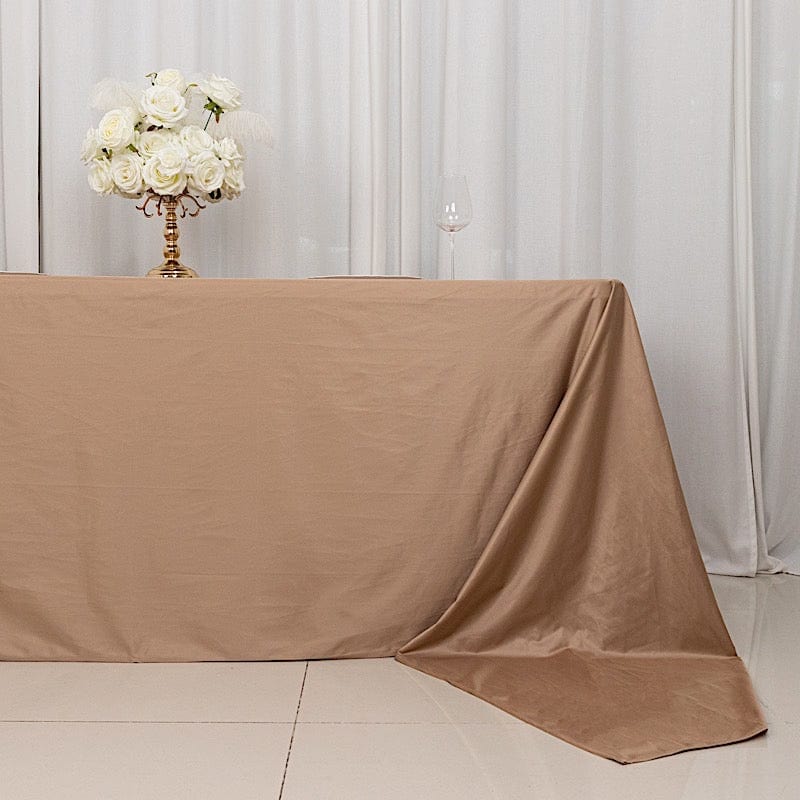 90 x 156 Inch Scuba Polyester Rectangular Tablecloth - Waterproof & Wrinkle-Resistant Dining Table Cover for Parties, Weddings & Events