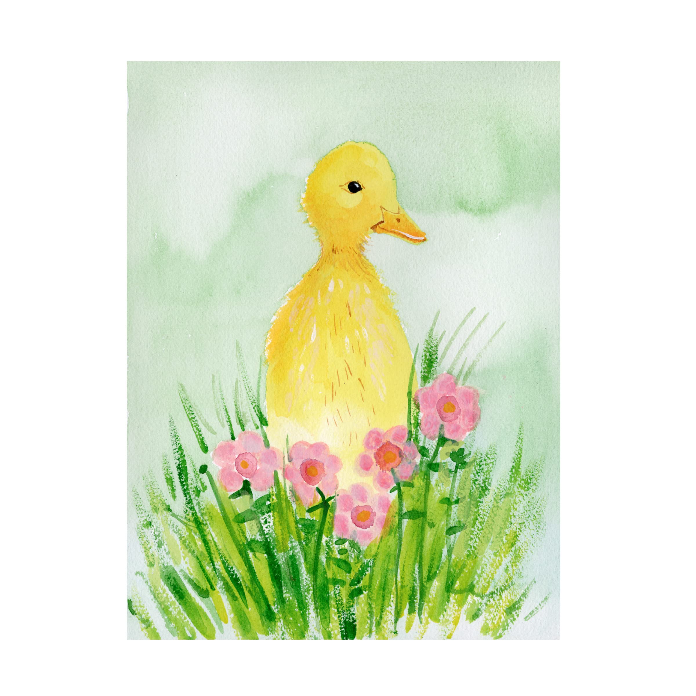 Trademark Fine Art 'Baby Spring Animals III' Canvas Art by Alicia Ludwig - Cute Nursery Decor, Baby Room Wall Art, Perfect for Kids' Bedroom & Playroom