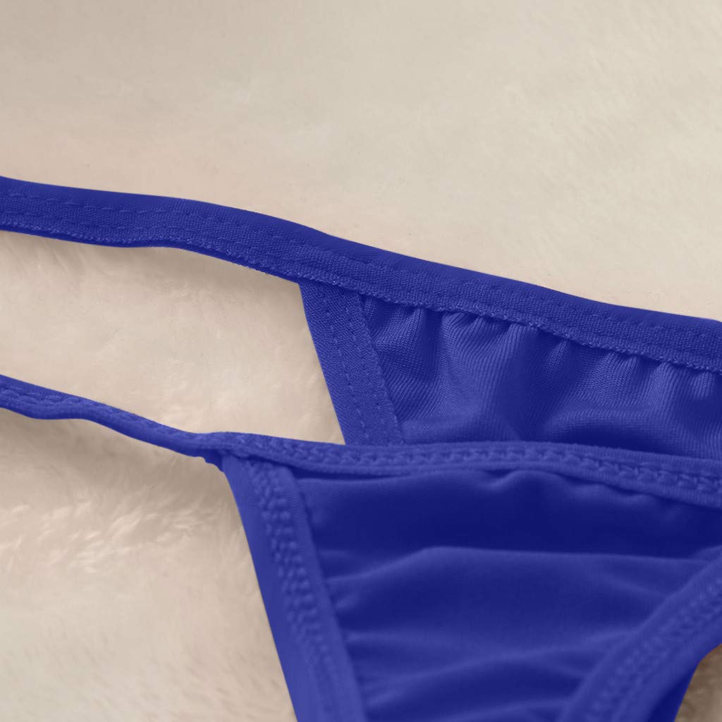 Sexy Lace G-String Thong Panties for Women - Comfortable V-String Underwear & Bunny Lingerie in Blue (Size S) - Perfect for Valentine's Day, Honeymoon & Romantic Nights