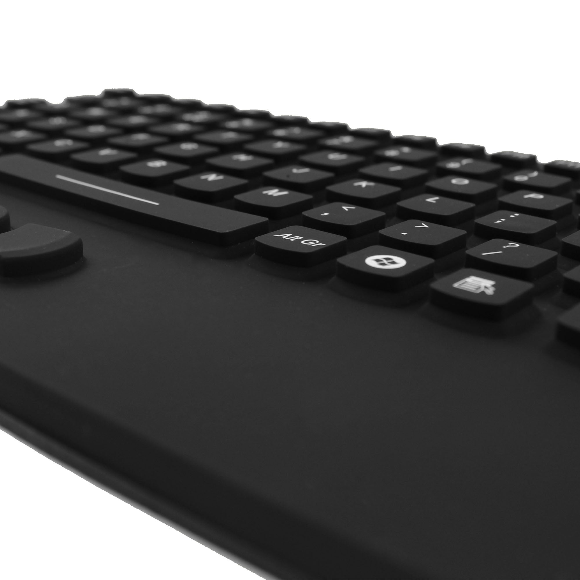 AccuMed Compact Waterproof Keyboard - Medical & Industrial Use - Spill-Resistant, Durable Design for Hospitals, Clinics, and Harsh Environments