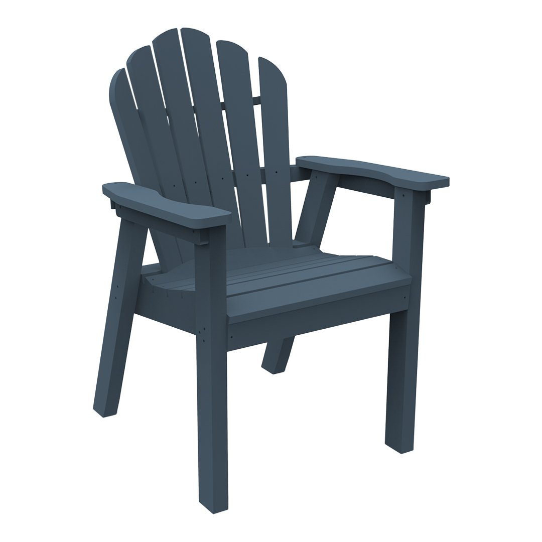 Adirondack Classic Dining Chair - Solid Wood Outdoor Furniture for Patio, Garden, and Deck - Comfortable & Durable Dining Seating for Home & Restaurant Use