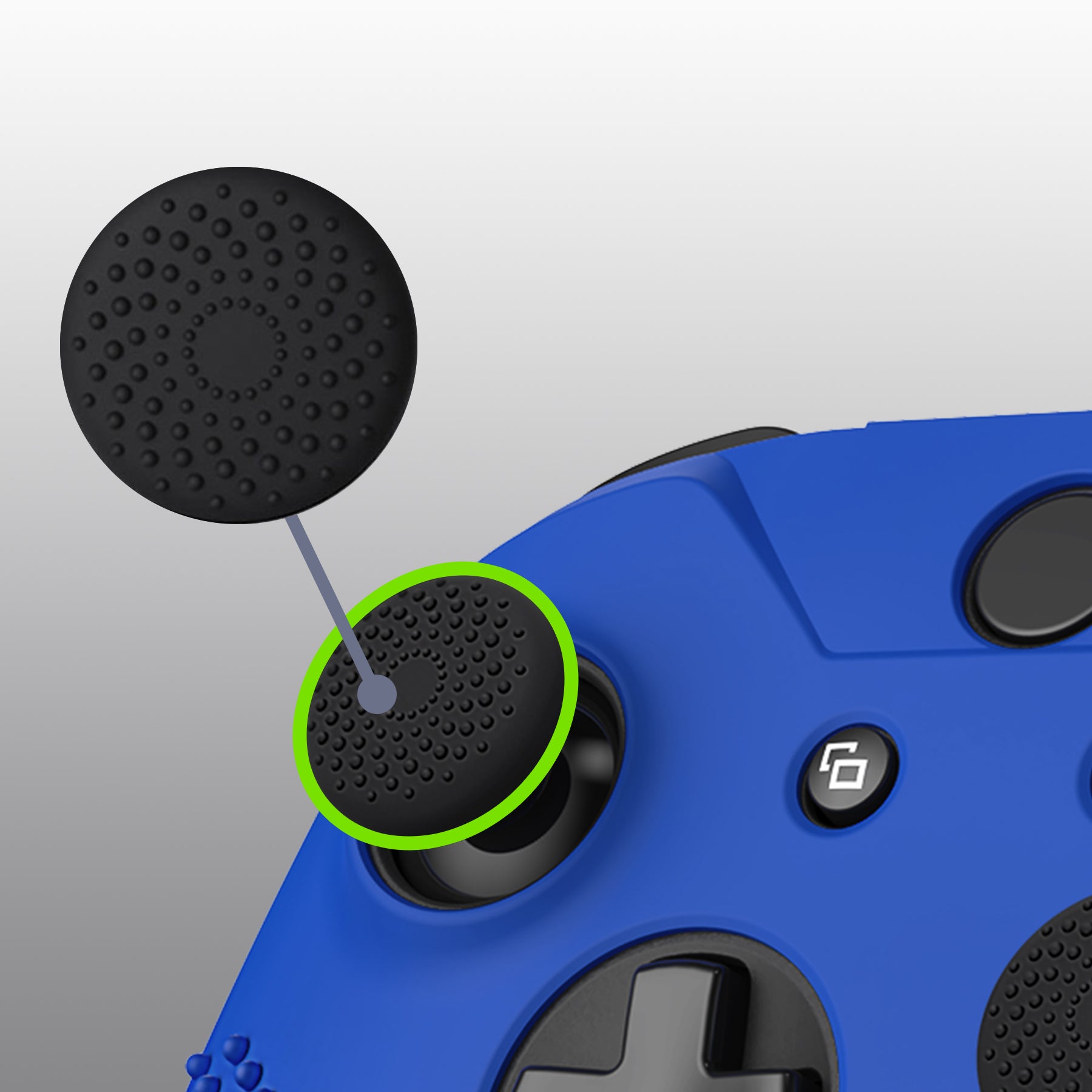 eXtremeRate PlayVital Soft Dark Blue Silicone Controller Cover Grips for Xbox One S/X - Non-Slip Protective Skin Case - Perfect for Gaming, Travel & Long Play Sessions (XBOWP0040GC)