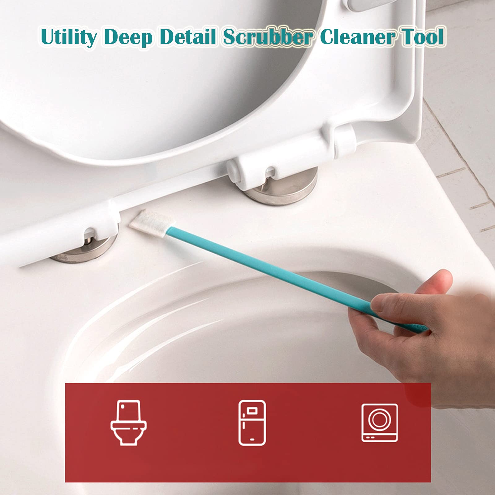 Crevice Cleaning Brush Kit - 20 Multi-Purpose Detailing Tools for Household & Car Cleaning, Disposable Toilet Brush, Ideal for Tight Spaces, Corners, and Hard-to-Reach Areas