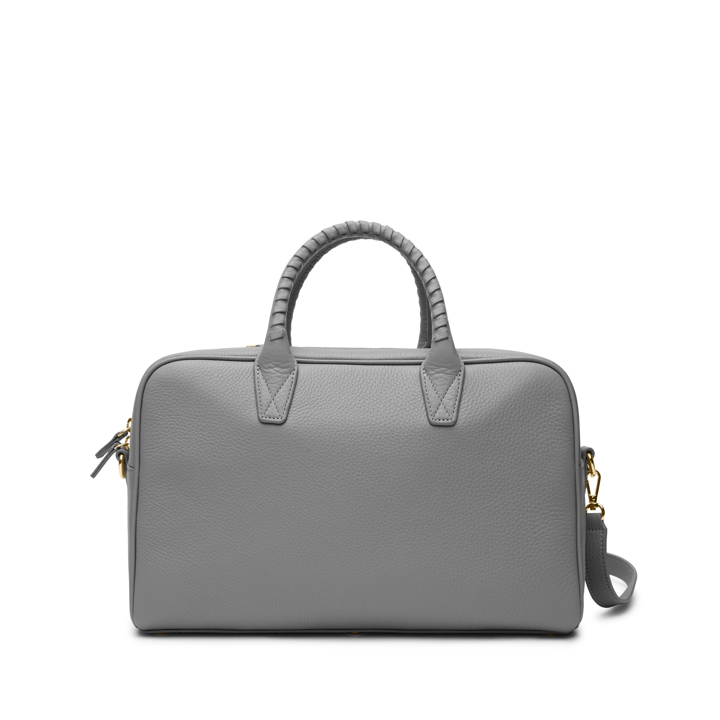 Premium Leather Park Satchel Handbag for Women - Stylish Smoke Gray Crossbody Bag for Work, Travel & Everyday Use