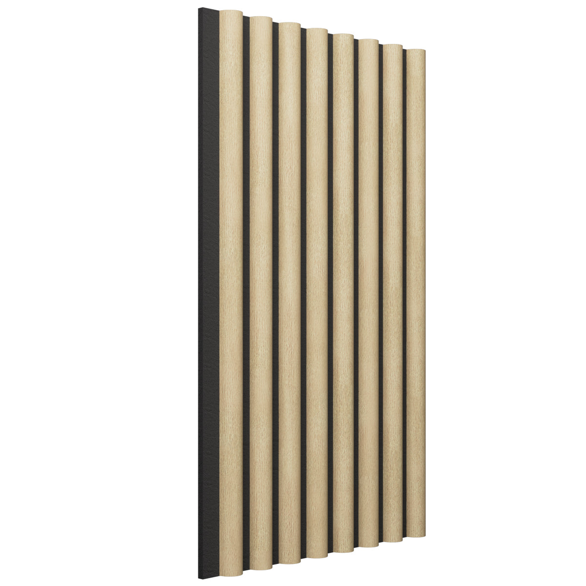 Acoustic Slat Wood Wall Panel - Half Round Slats for Home Theater, Office & Studio Soundproofing | Natural Wood Wall Decor
