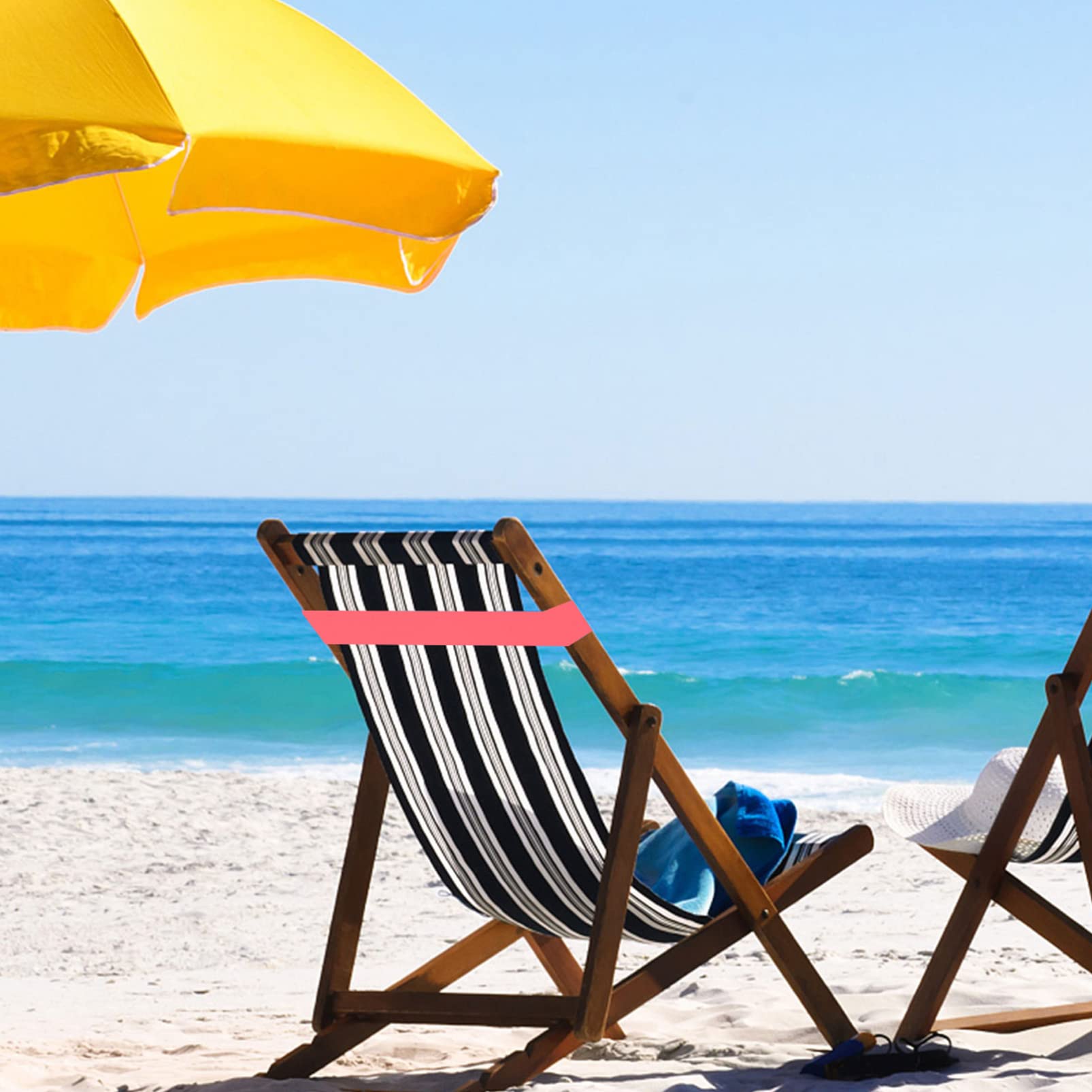 DOITOOL 4-Pack Silicone Beach Towel Bands for Chairs - Elastic Clips for Pool, Lounge & Cruise Chairs - Secure Towels Perfectly for Beach Vacations & Summer Relaxation