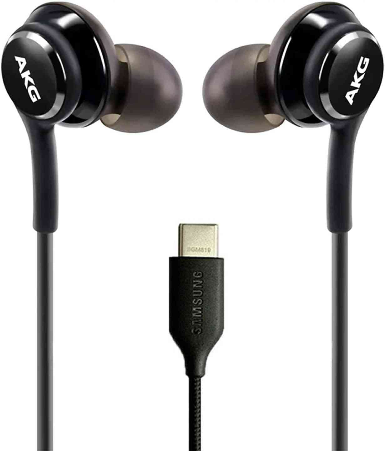 UrbanX OEM 2021 Type-C Stereo Headphones with Microphone - Braided Cable USB-C Earphones for vivo X60 - Noise Cancelling Wired Earbuds - Black (US Version) | Perfect for Gaming, Music & Phone Calls