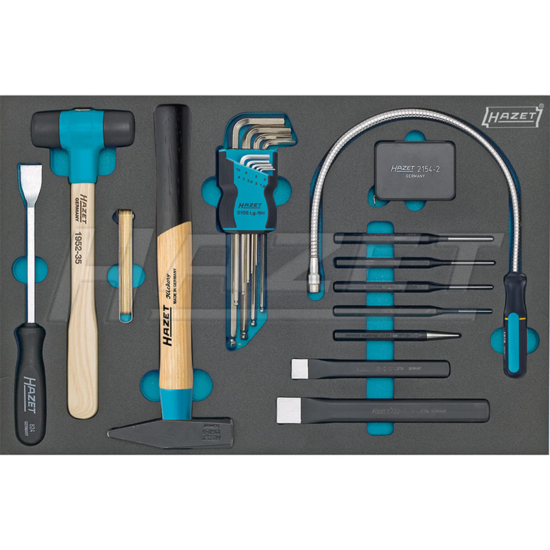 Hazet 163 60/22 Professional 22-Piece Tool Set with Offset Screwdriver - Perfect for Automotive Repair, DIY Projects & Home Maintenance