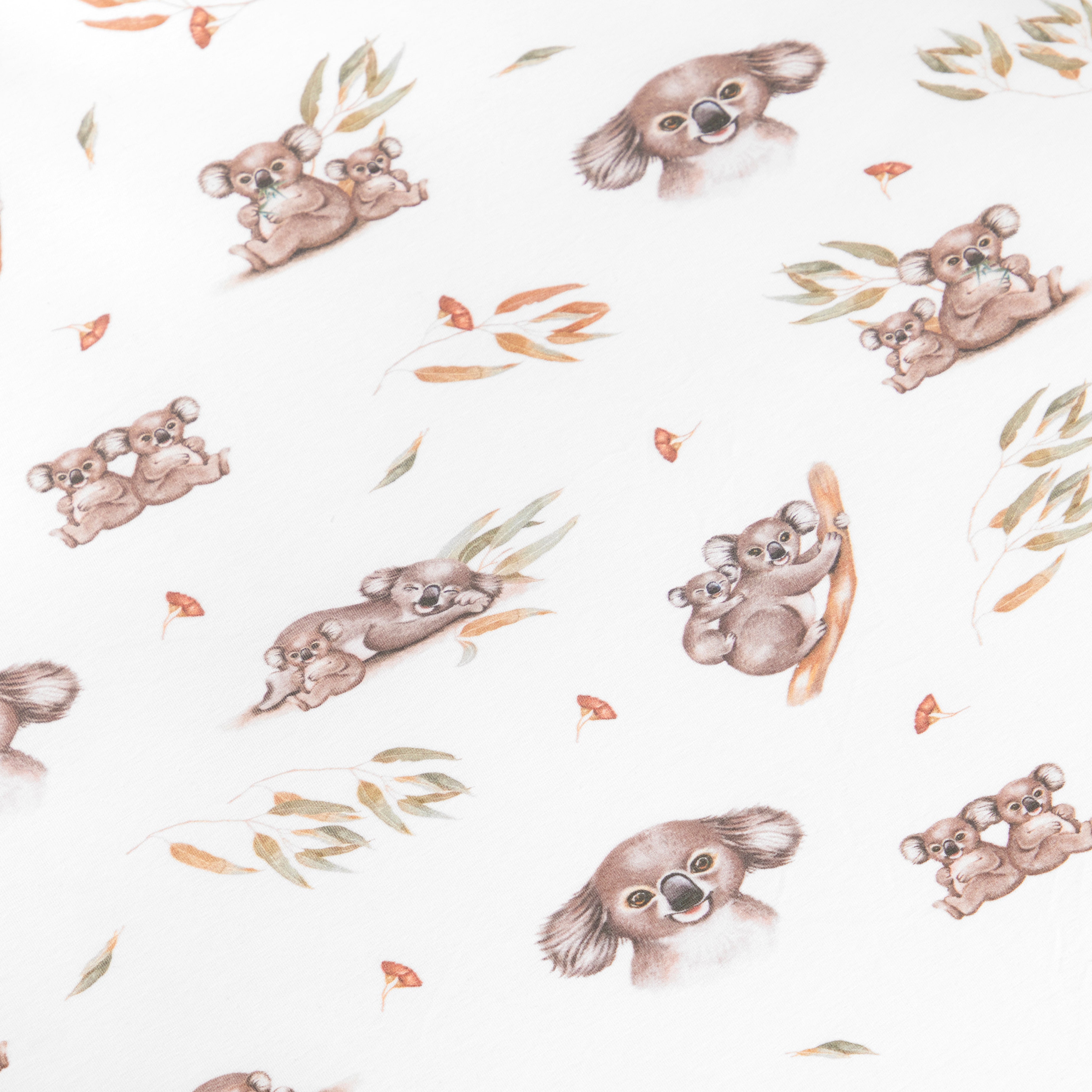 Snuggle Hunny Bassinet Sheet & Change Pad Cover - Soft Koala Print Baby Bedding for Cribs & Bassinets - Perfect for Nursery, Travel & Diaper Changes