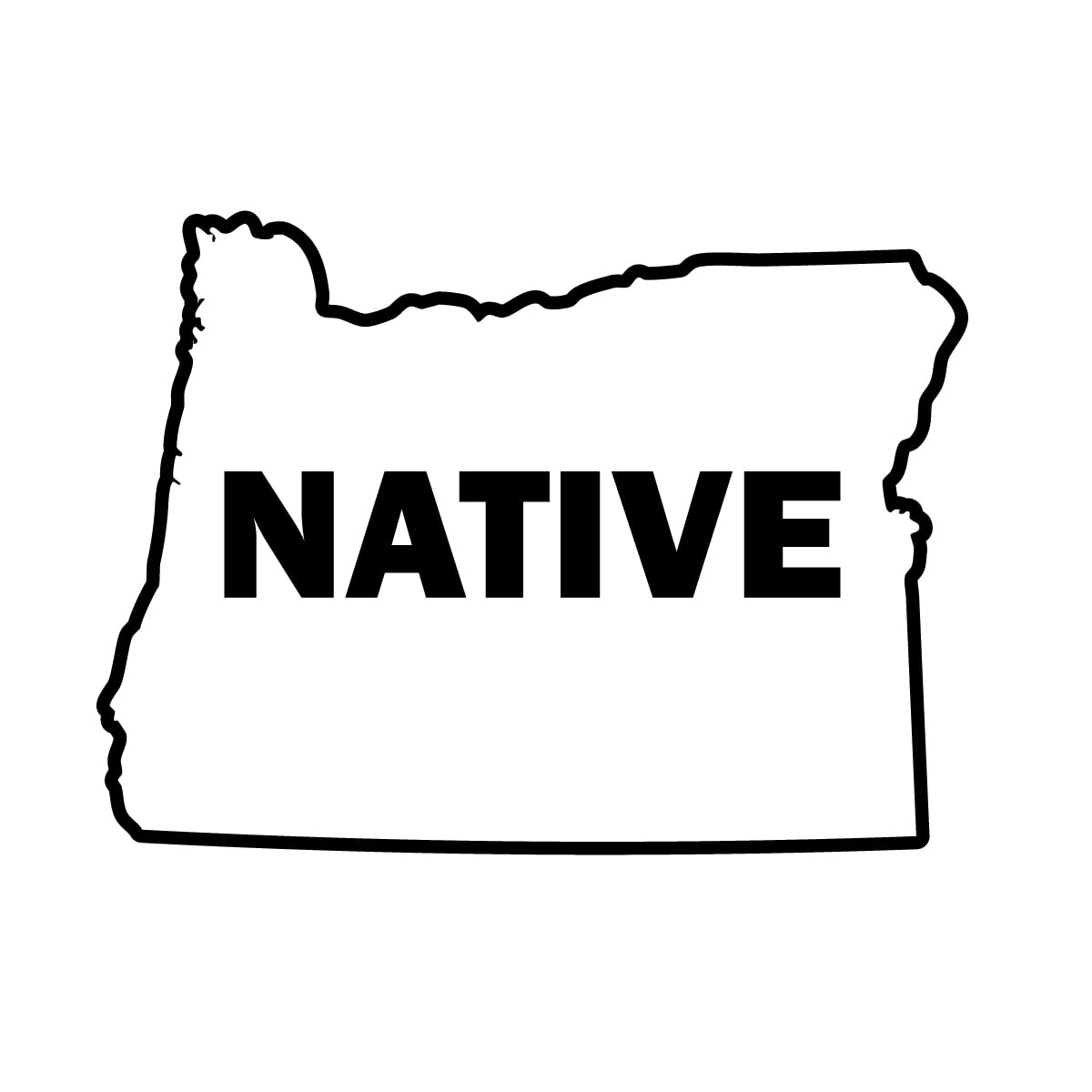 Oregon State Outline Map Milk Mug - 8 Inch Black Vinyl Decal for Home Decor, Coffee Lovers & Native Pride - Perfect for Kitchen, Office Gifts & State-Themed Collections