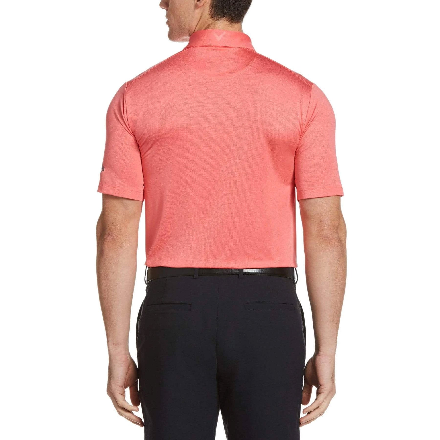 Callaway Men's Cooling Micro Hex Golf Polo Shirt - Moisture Wicking & Breathable for Hot Weather Golfing