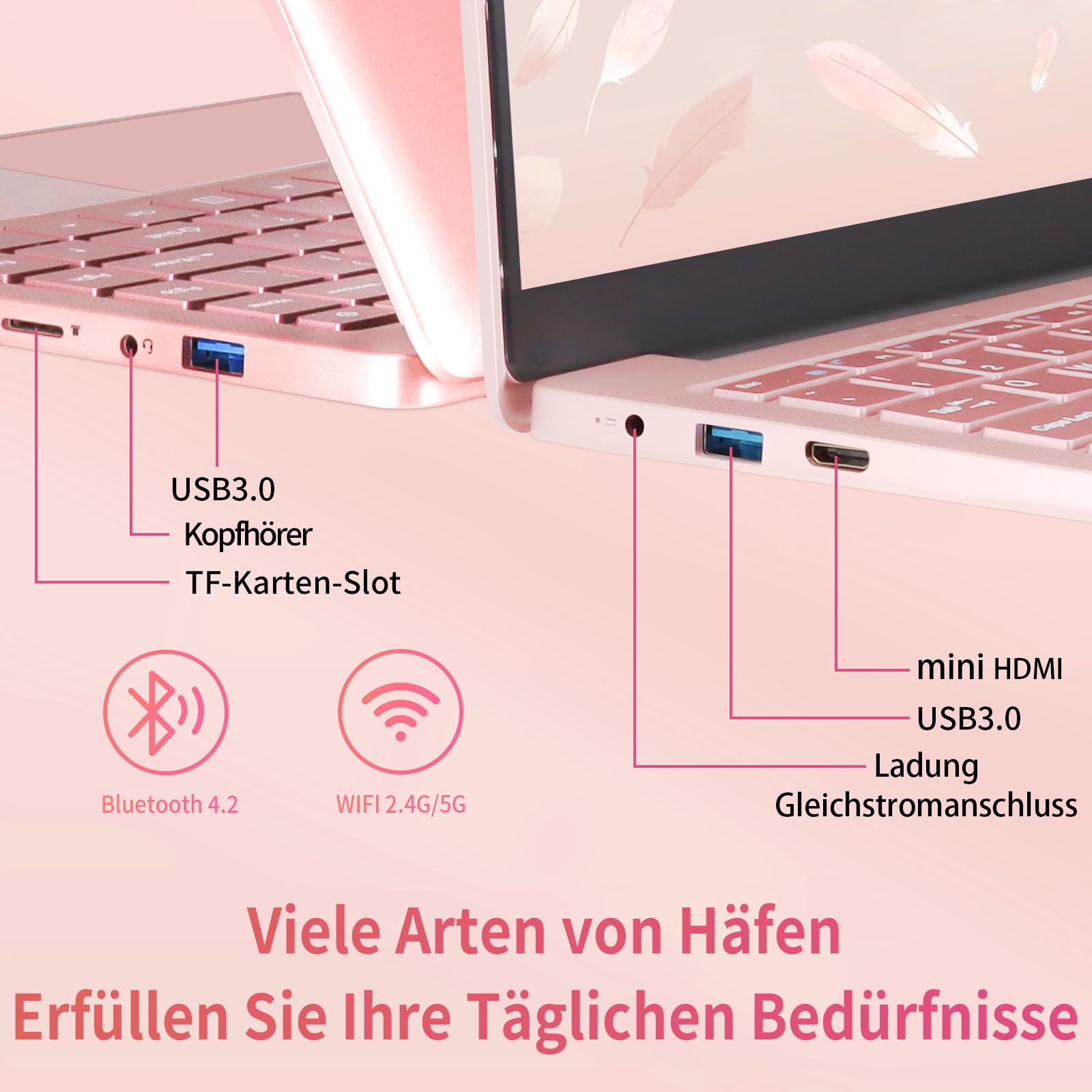 Zyphionix 14 Inch Ultrabook Laptop - 8GB RAM 512GB SSD, Windows 11 Pro, Thin & Light Notebook with 1920x1080 IPS Display, Intel Celeron N4120 (Up to 2.5GHz), Dual WiFi, 2x USB 3.0 - Perfect for Business, Travel & Home Office Use