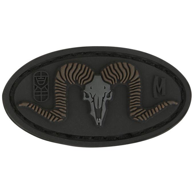 Ram Skull Morale Patch - Tactical Hook and Loop Emblem for Military, Outdoor & Cosplay Use | Durable Embroidered Badge for Hats, Vests & Backpacks