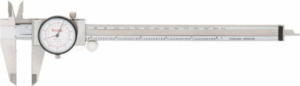 SPI 17-966-3 Dual Scale Inch/Metric Dial Caliper 0-8 Inch 0-200mm Precision Measuring Tool for Metalworking, Woodworking & Engineering - Workshop, DIY & Industrial Use