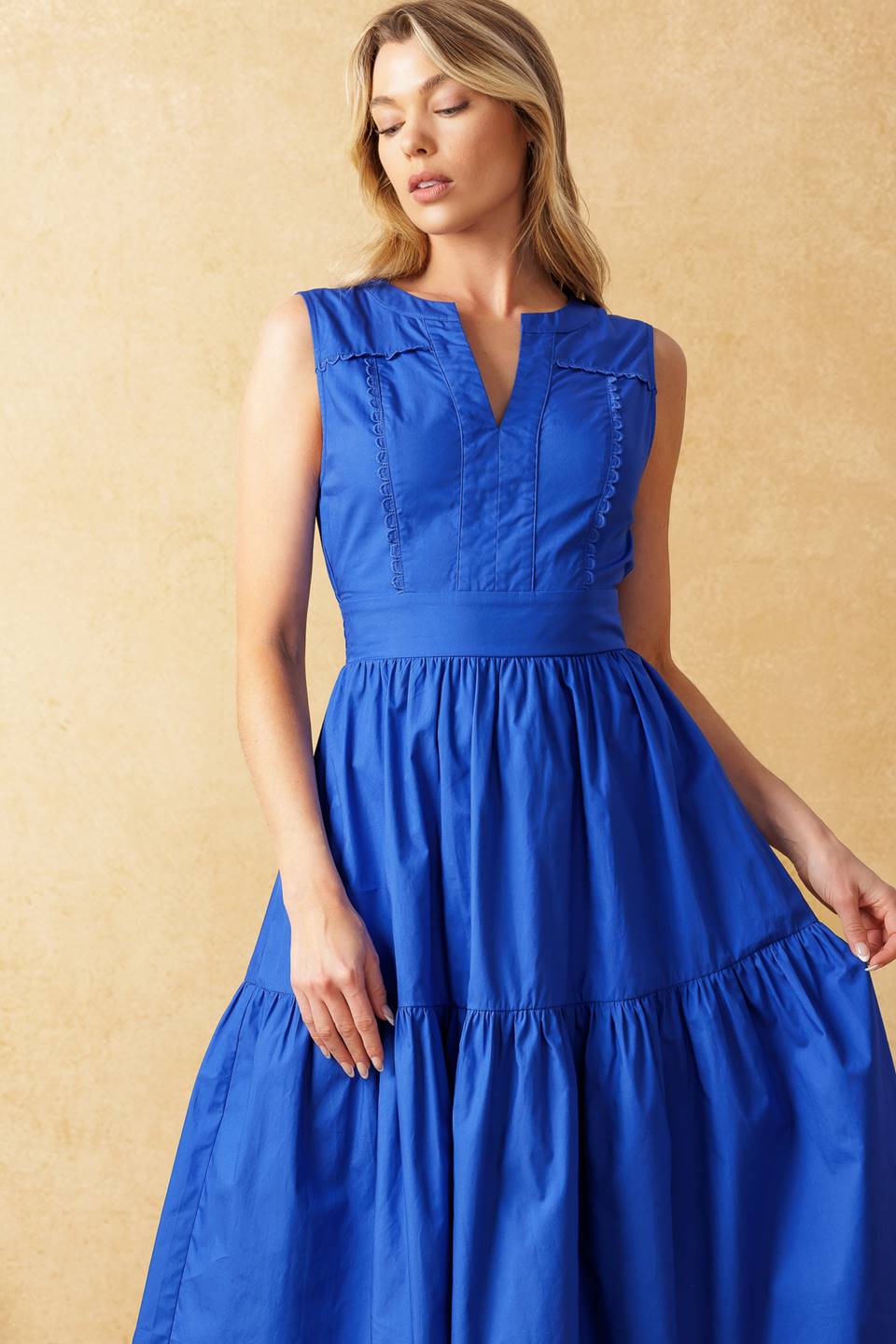 Mystic Mirage Woven Midi Dress for Women - Boho Flowy Summer Beach Dress for Vacation, Date Night & Casual Outings