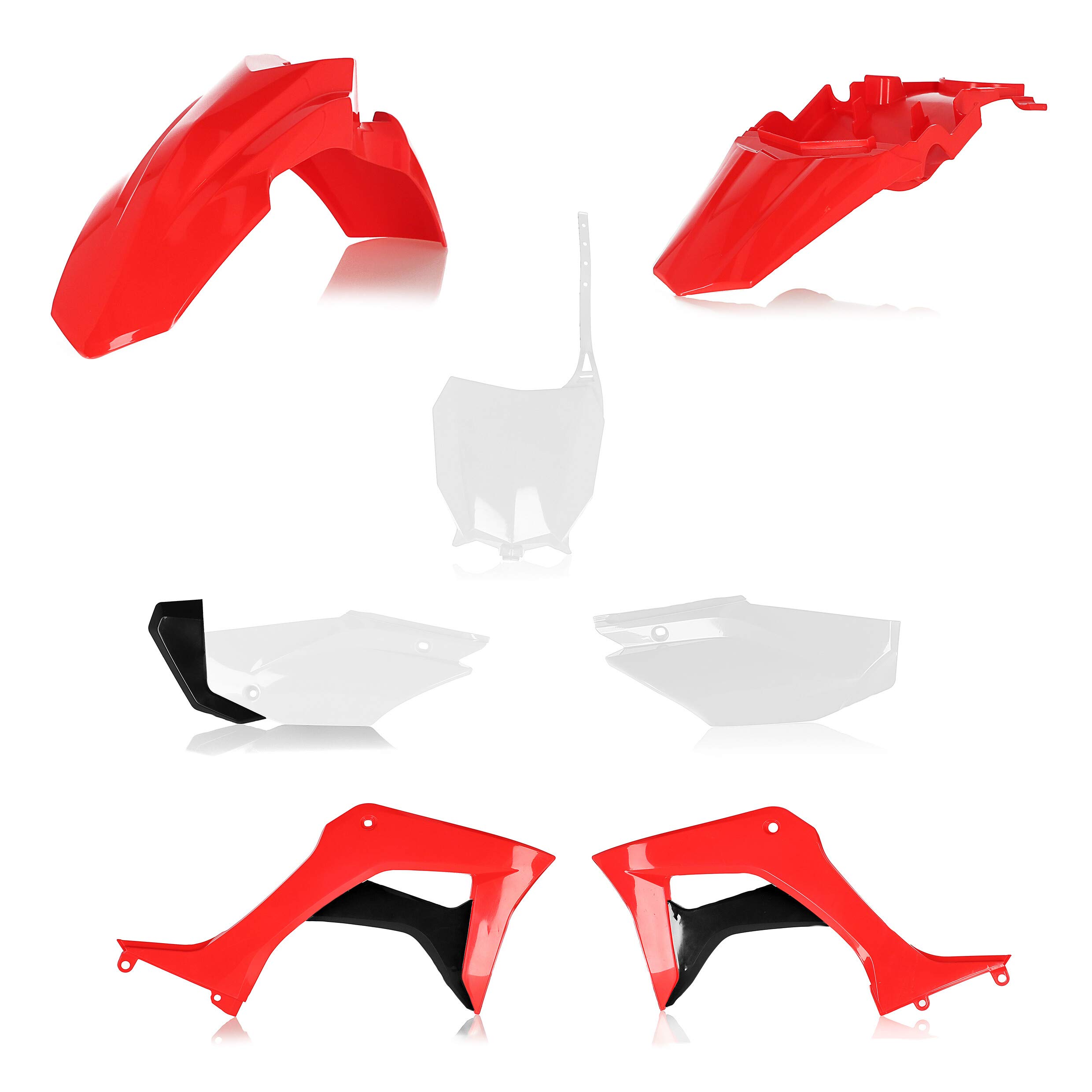 Acerbis Full Plastic Kit (OEM 21) for 2019-2023 Honda CRF110F Dirt Bike - Replacement Body Panels for Off-Road Riding & Trail Maintenance