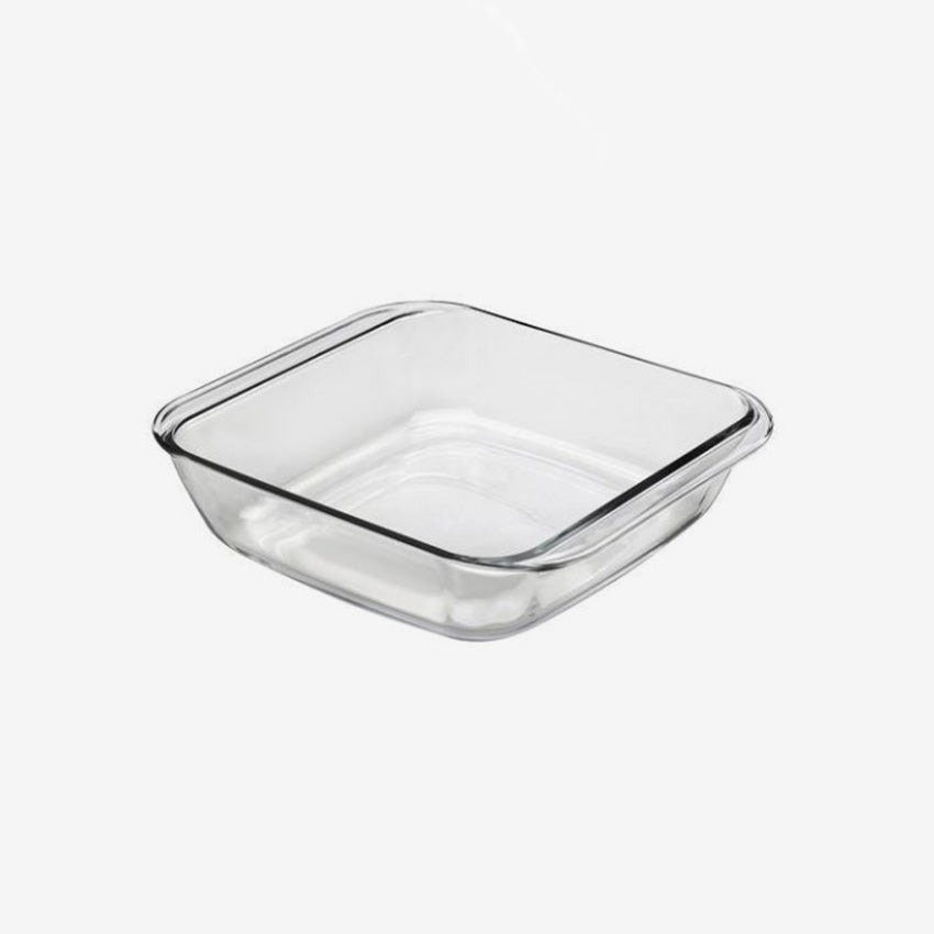 Duralex Ovenchef Square Roaster 2.4L - Premium French Glass Baking Dish for Casseroles, Lasagna & Roasts | Oven, Microwave & Freezer Safe | Perfect for Family Dinners & Holiday Cooking