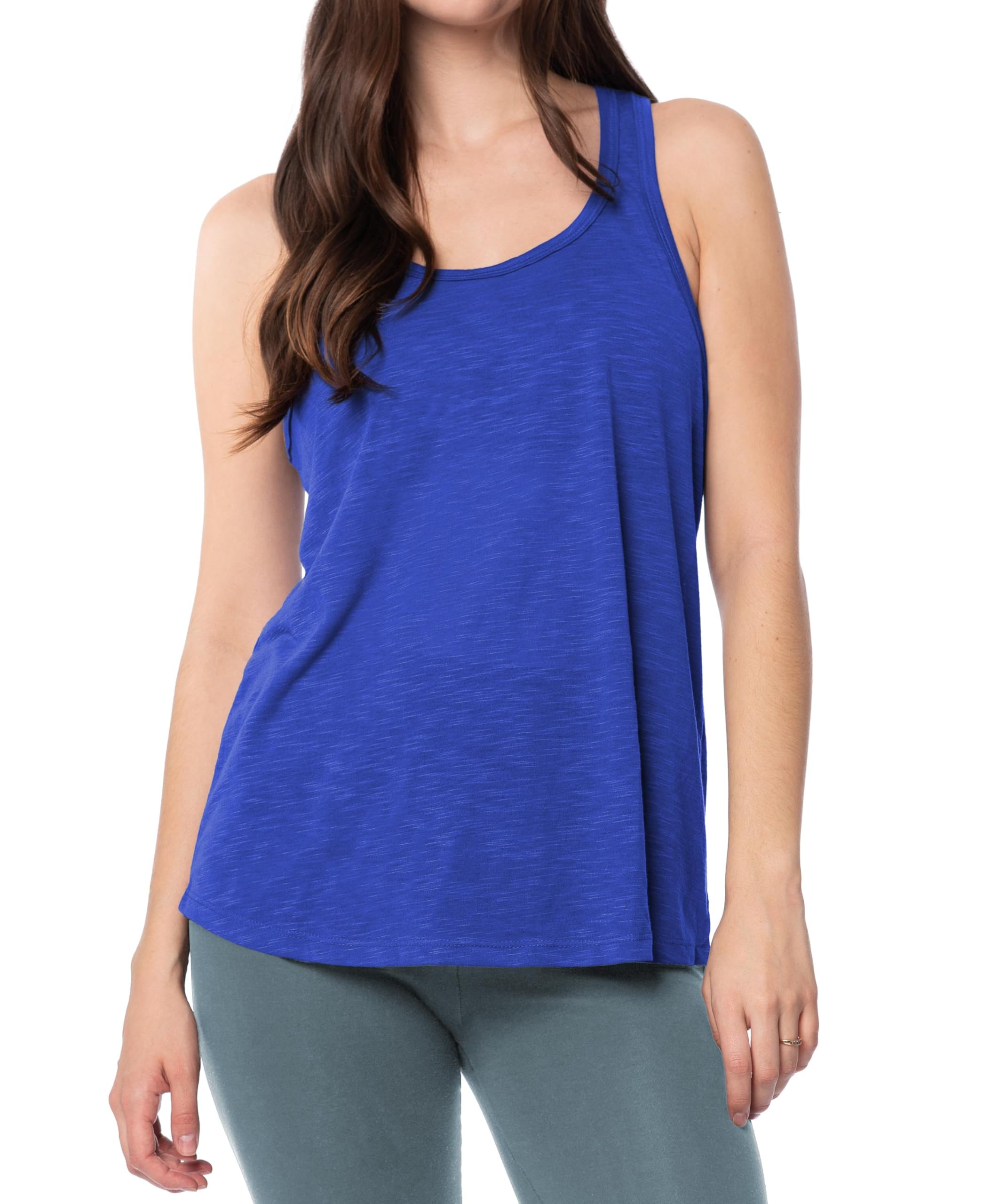 5 Pack Women's Flowy Burnout Racerback Tank Tops - Breathable Workout Shirts for Yoga, Gym & Running - Comfortable Everyday Athletic Wear