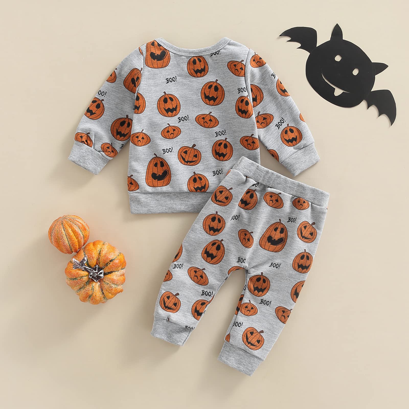 Halloween Baby Outfit Set - Pumpkin Shirts & Pants for Newborns & Toddlers | Long Sleeve Sweatshirt Costume for Boys & Girls | Perfect for Trick-or-Treating & Halloween Parties