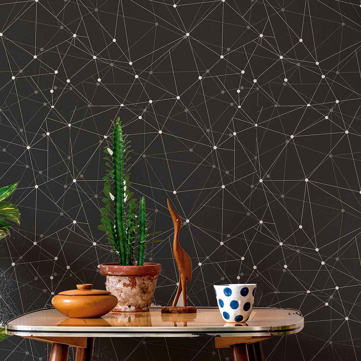 Grey Mesh Peel and Stick Removable Wallpaper - Self Adhesive Decorative Wall Covering for Bedroom, Living Room, Office & Dorm Decor