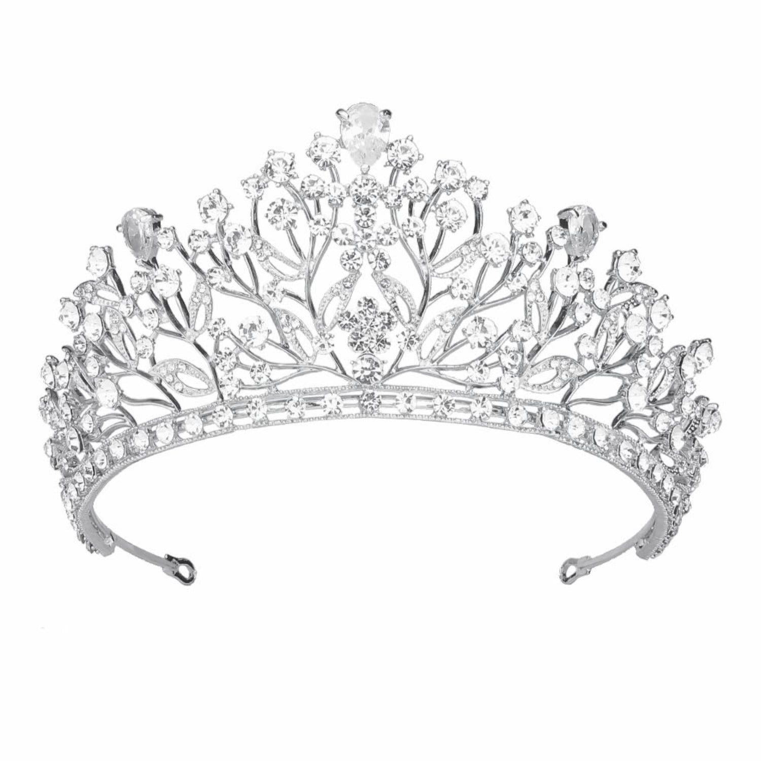 Sparkling Silver Tiara for Women - Rhinestone Wedding Crown, Bridal Headband, Princess Birthday Party & Halloween Costume Accessory - Perfect for Prom, Christmas Gifts & Special Occasions