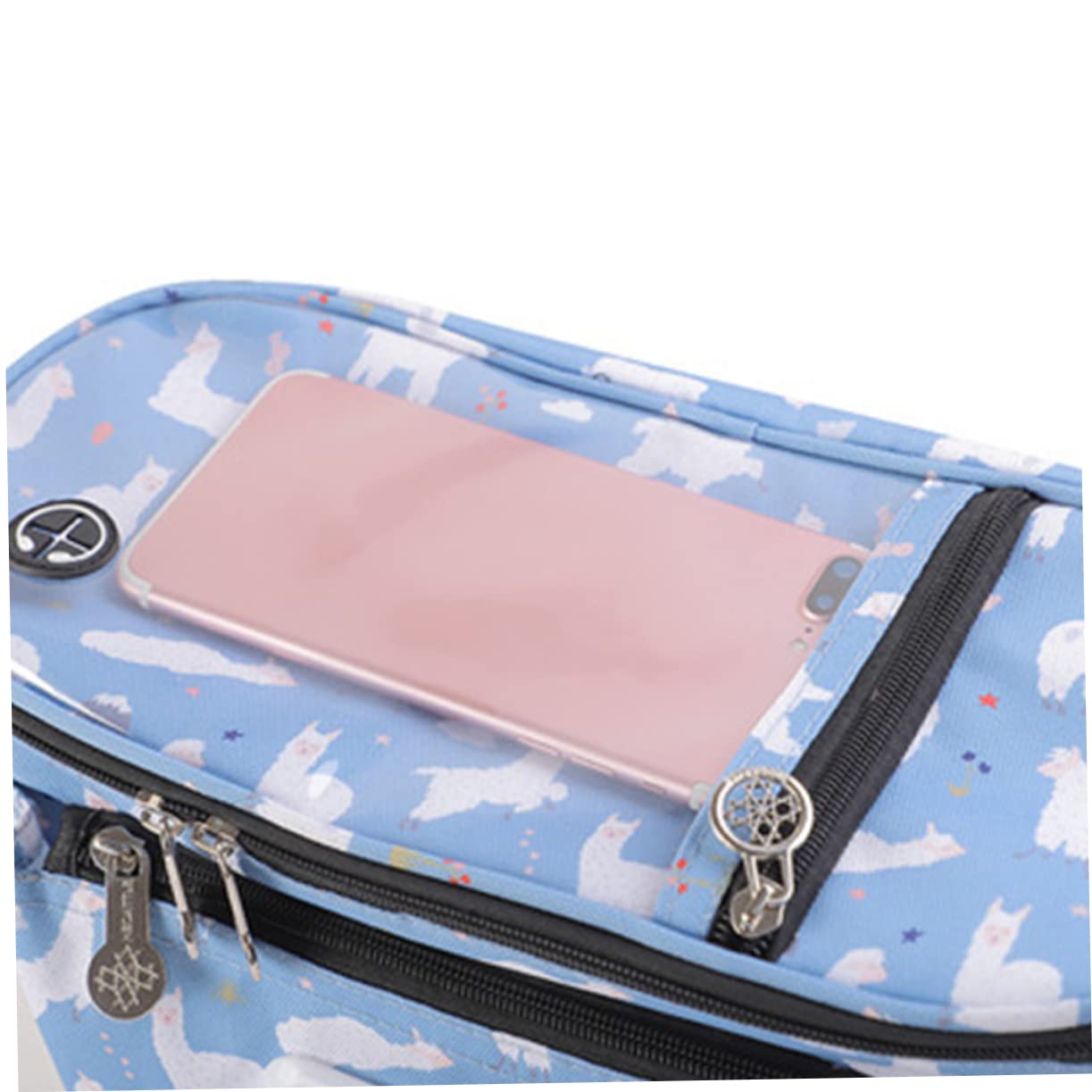 Wakauto 3-Piece Stroller Organizer Bag - Blue Pram Storage Container with Multiple Pockets | Perfect for Diapers, Bottles & Baby Essentials | Ideal for Shopping, Travel & Daily Walks