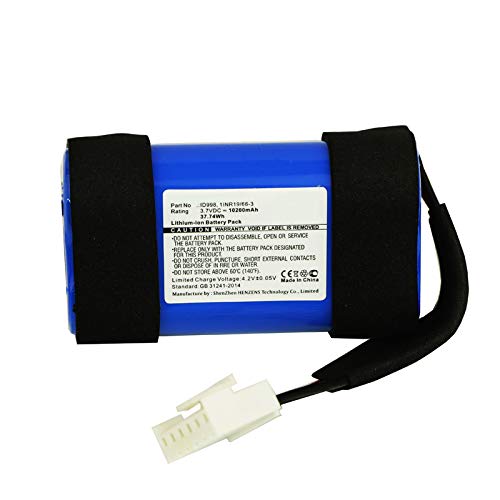 Synergy Digital Replacement Battery for JBL Charge 4BLK Speaker - 10200mAh Li-ion 3.7V High Capacity Battery Compatible with JBL 1INR19/66-3, ID998, SUN-INTE-118 - Perfect for Outdoor Parties, Travel & Home Audio