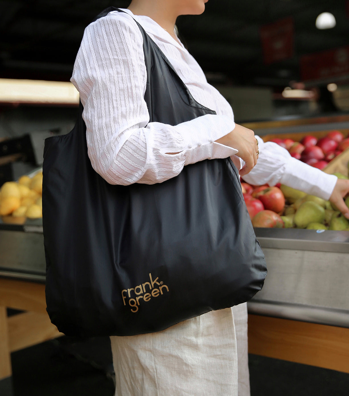 Eco-Friendly Reusable Shopping Tote Bag - Durable Grocery Bags for Supermarket, Beach & Travel - Foldable & Washable Carry All Tote with Reinforced Handles