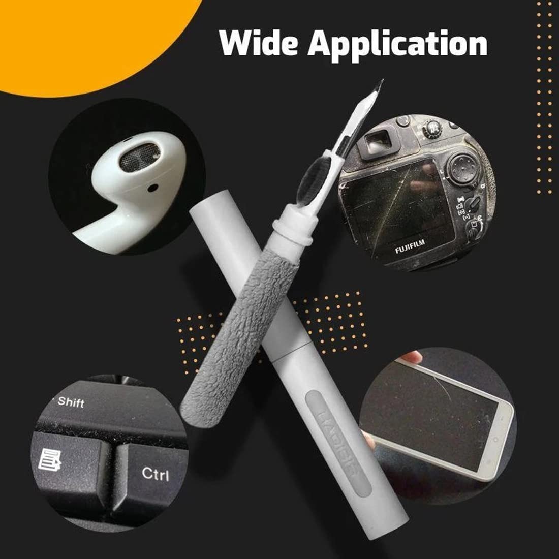 Soft Cleaning Brush Tools Kit - Corner Gap Duster & Keycap Puller for Earphones, AirPods Pro, Camera Lens - Perfect for Electronics, Keyboards & Small Gadgets Cleaning