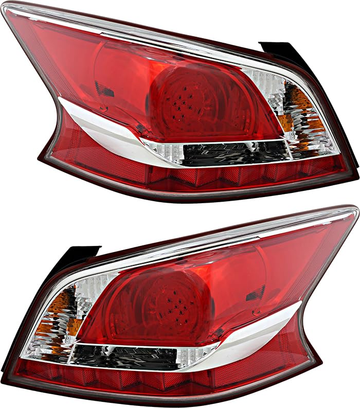 2013 Nissan Altima Sedan LED Tail Lights Set - Driver & Passenger Side Replacement for Enhanced Visibility and Style | Perfect for Night Driving & Car Upgrades