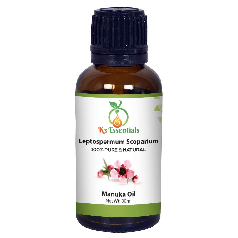 Ks Essentials Manuka Essential Oil (Leptospermum Scoparium) 100% Pure Natural Therapeutic Grade Steam Distilled - 30ml for Aromatherapy, Skin Care & Relaxation