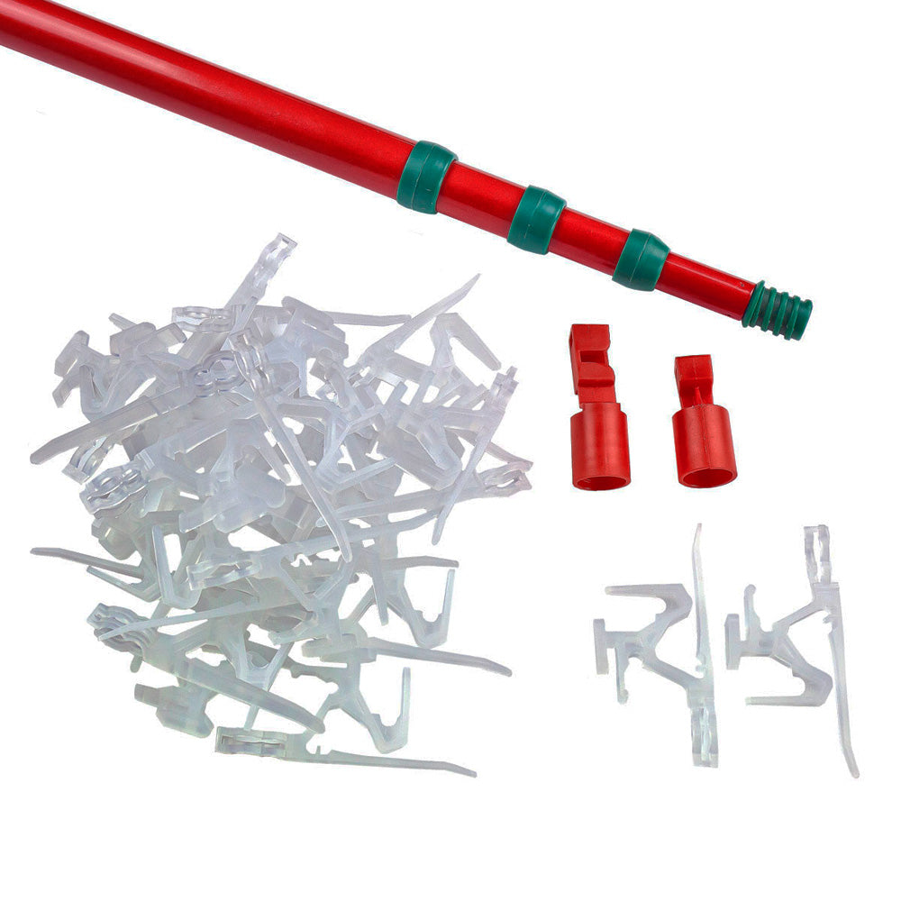 11' Ladderless Light Hanging Kit - Easy Ceiling Decor Installation for Christmas, Party & Home Decorations