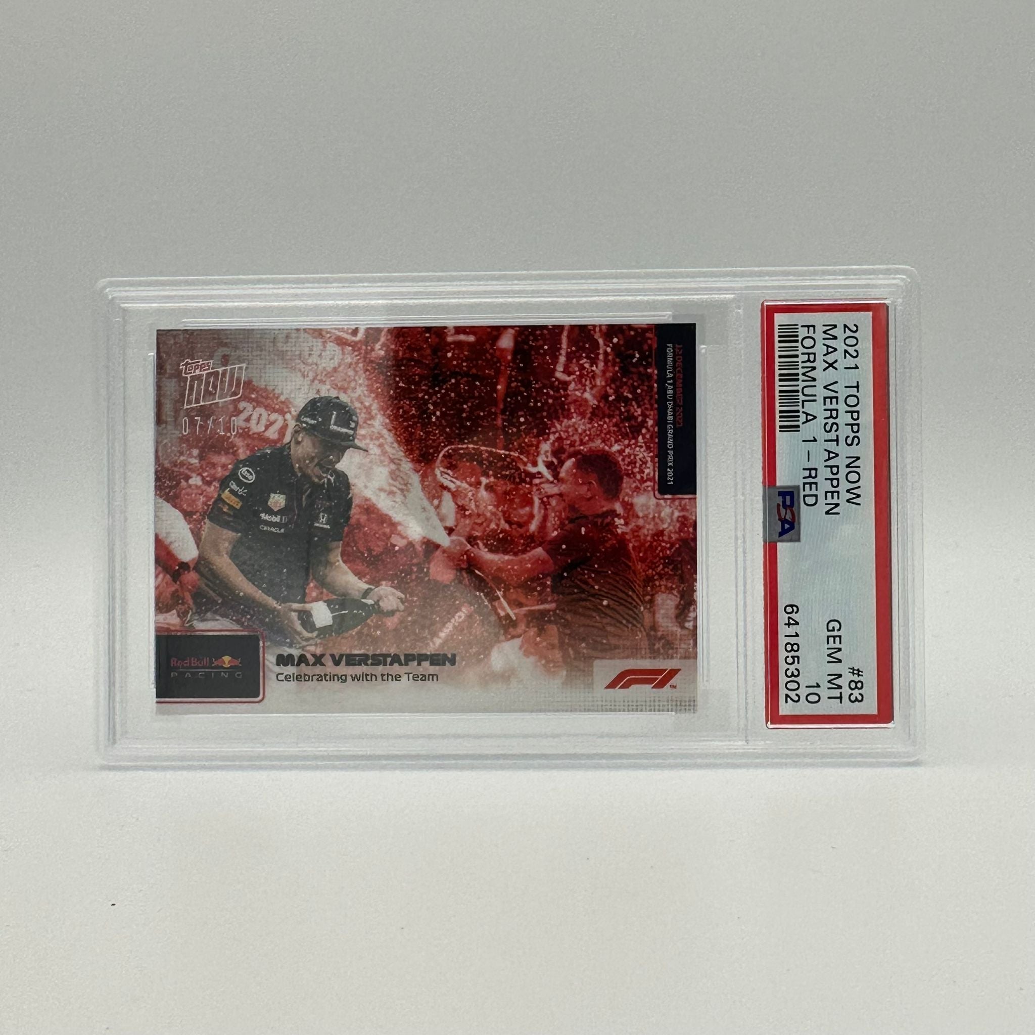 PSA 10 Graded 2007/10 Max Verstappen #83 