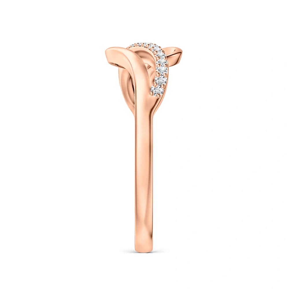 Lab Grown Diamond Swirl Twist Promise Ring for Women - 14K White Gold Engagement Band, Ethical & Affordable Jewelry Gift for Anniversary, Valentine's Day or Proposal