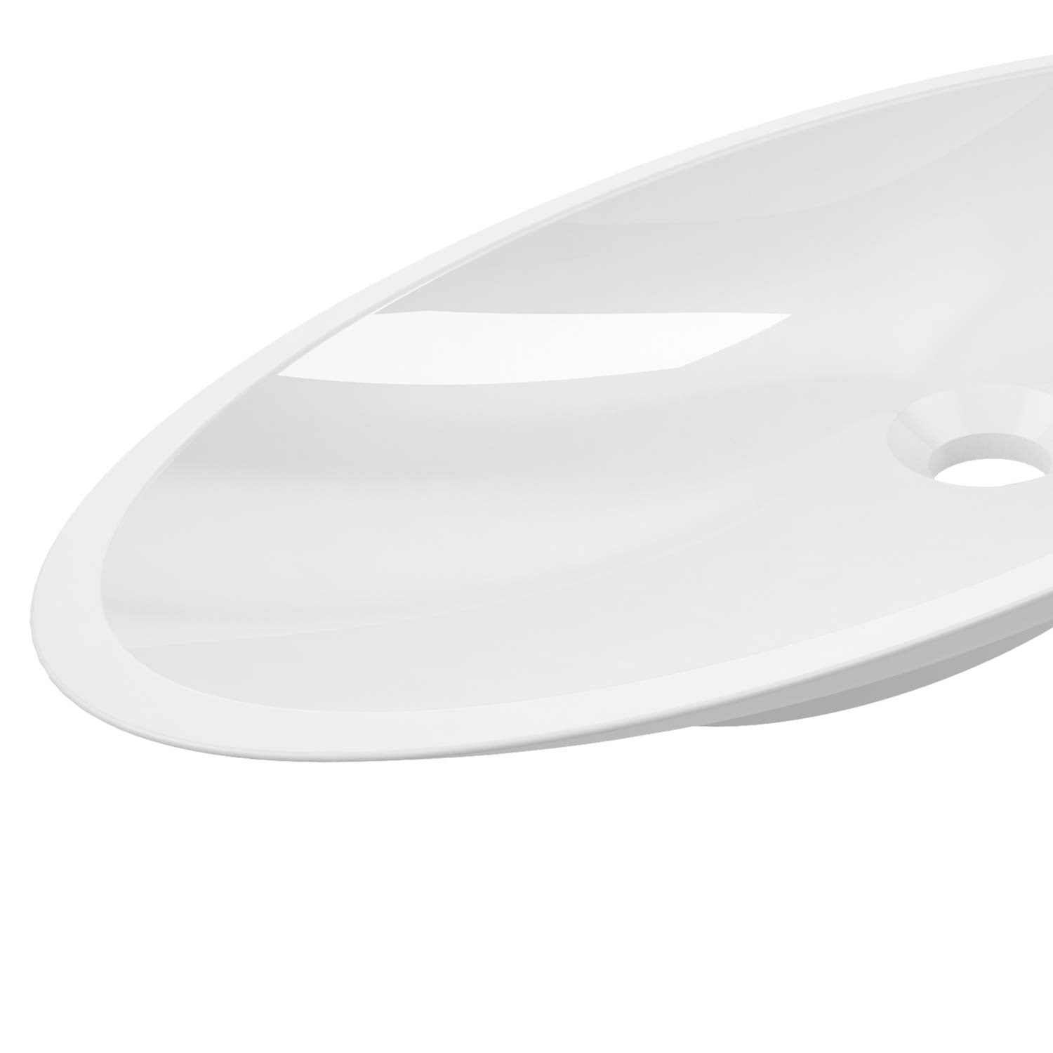 DAX Grace Solid Surface Oval Vessel Bathroom Sink - 20
