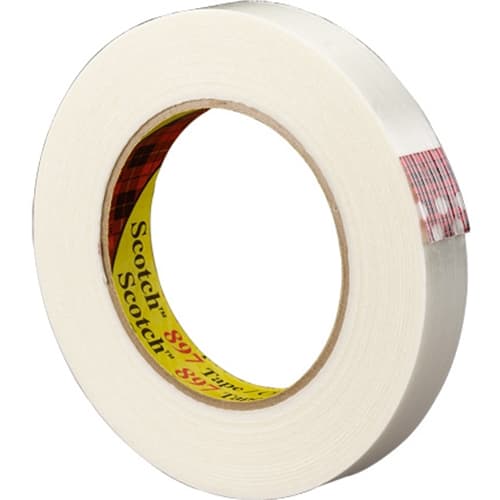 3M 86525 897 24mm Heavy Duty Strapping Tape - Strong Adhesive Packing Tape for Shipping, Moving & Securing Boxes - Ideal for Warehouse, Home & Office Use