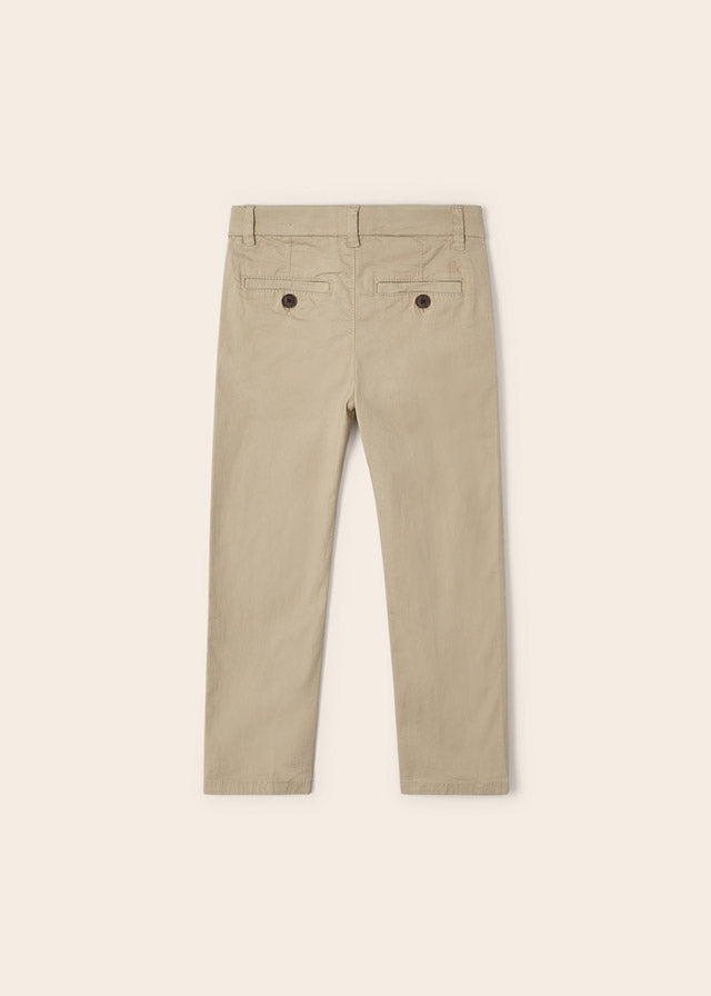 Mayoral Boys' Twill Basic Casual Trousers - Comfortable Sand Color Pants for School, Play & Everyday Wear