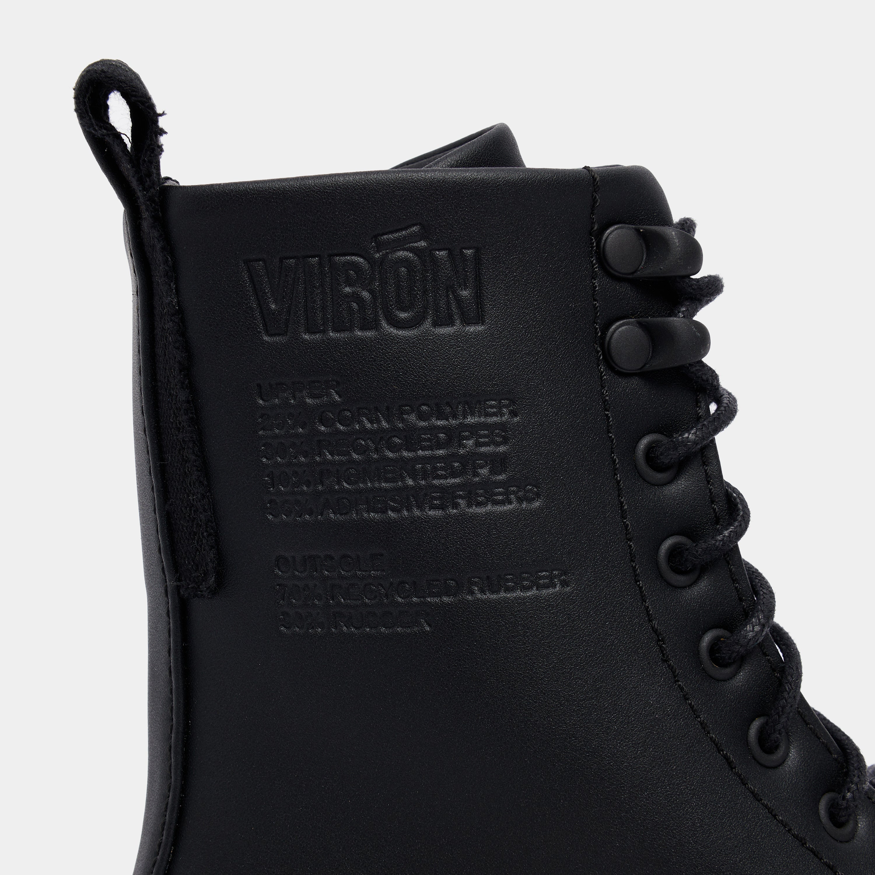 1992 Black Corn Leather Boots by Virón - Stylish & Durable Footwear for Casual Outings & Outdoor Adventures