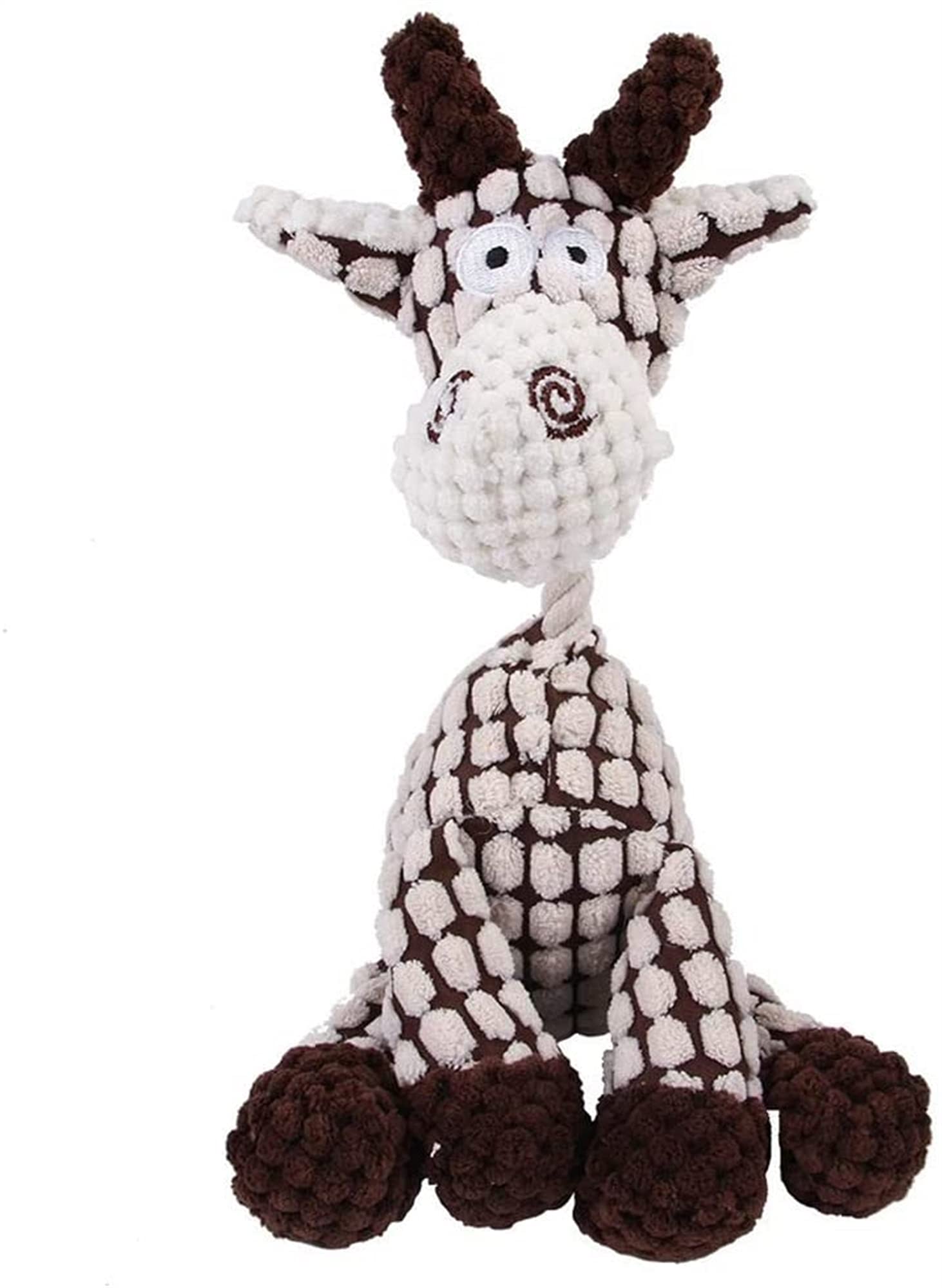 Durable Dog Rope Toys - Animal Shaped Interactive Chew Toys with Squeaker for Teeth Cleaning & Molar Training | Bite-Resistant Pet Supplies for Small Medium Large Dogs | Perfect for Playtime, Training & Dental Care (White)