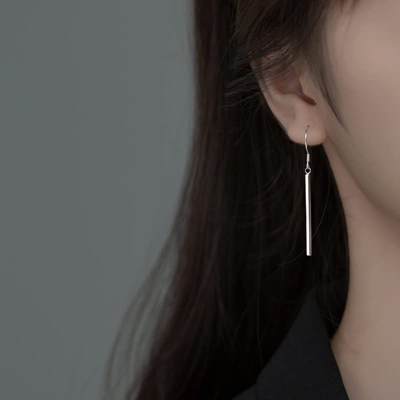 SLUYNZ Solid 925 Sterling Silver Minimalist Bar Drop Earrings - 2CM & 3CM Vertical Dangle Earrings for Women & Teens | Everyday Wear, Office, Party & Special Occasions