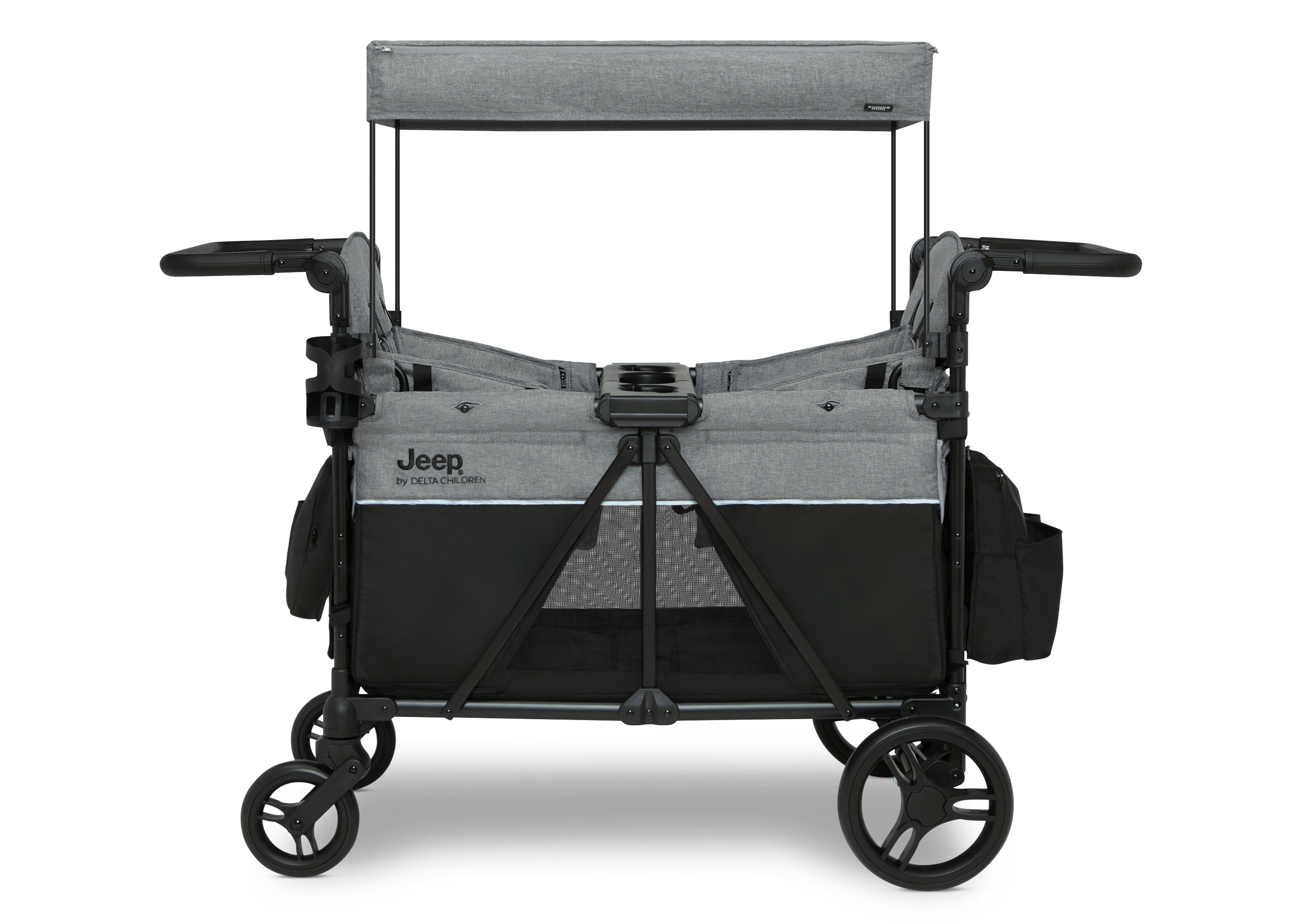 Jeep Aries Stroller Wagon - All-Terrain 4-Wheel Stroller Wagon for Kids, Foldable Baby Wagon with Canopy & Storage | Perfect for Beach, Park, Camping & Outdoor Adventures